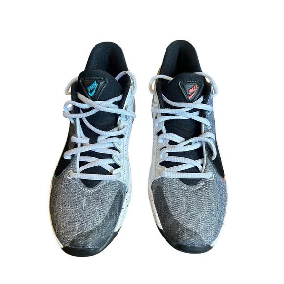 Nike Zoom Freak 2 Denim size 5.5 Youth White Gray Orange Turquoise Sneakers Kid - Picture 7 of 10